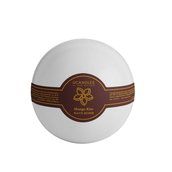 Фото Бомбочка для ванн Поцелуй Манго Mango Kiss