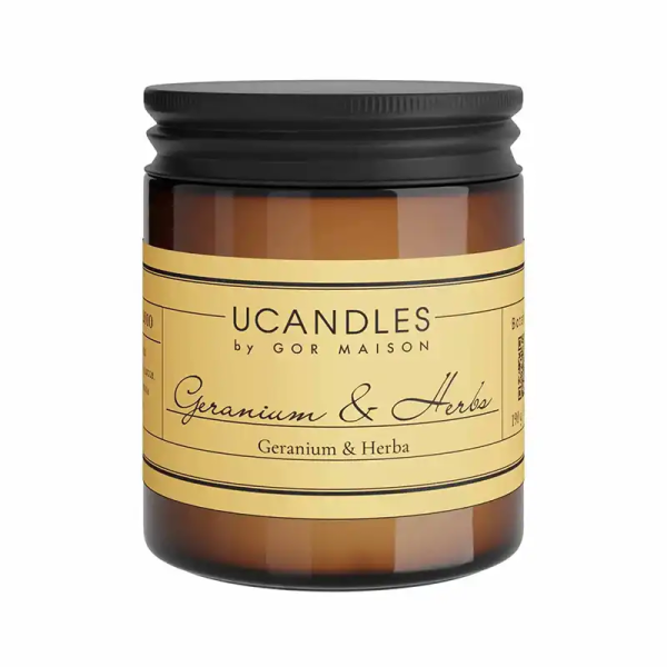 Фото Свеча ароматическая Герань и Травы