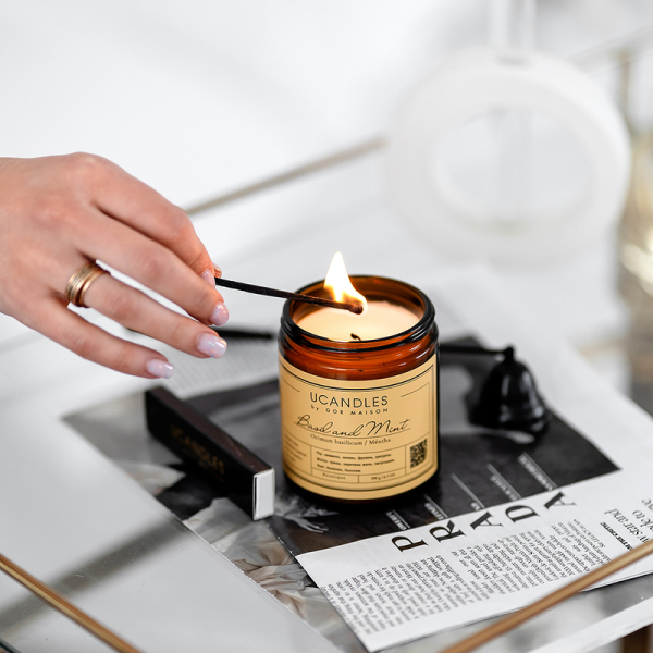 Фото Свеча ароматическая Базилик и Мята