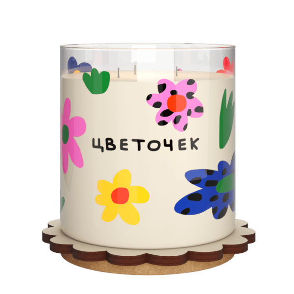 Фото Ароматическая свеча Цветочек